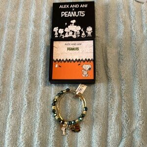 NWT Alex and ani x peanuts the great pumpkin Charlie Brown bracelet